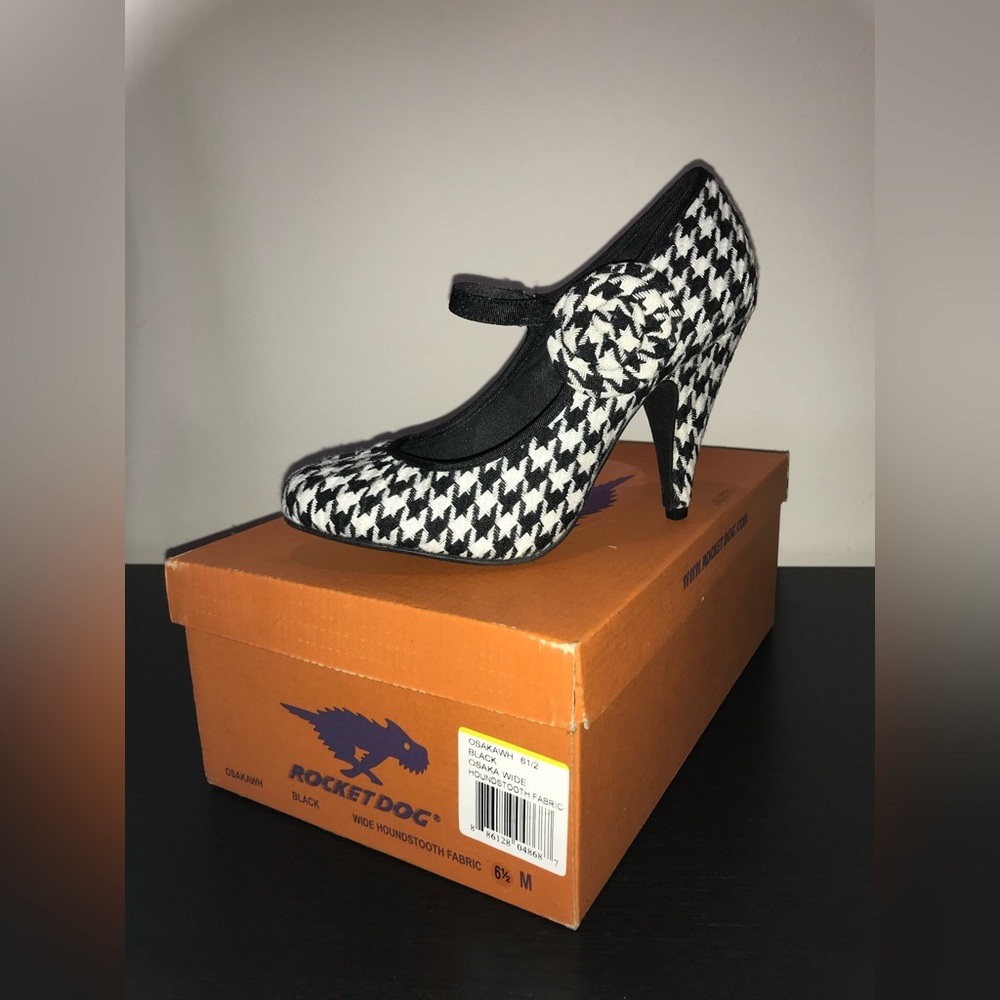 Rocket Dog Osaka Heel Houndstooth - Size 6.5